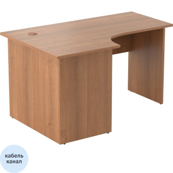 Стол эргономичный Easy One 143-24,106 левый (орех, 1400х900х740 мм)