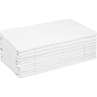 Полотенце махровое Luscan 50х70 см 650 г/кв.м белое 10 штук в упаковке