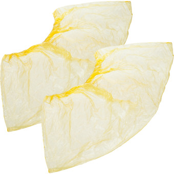 Бахилы одноразовые Меридиан детские полиэтиленовые гладкие особо прочные 2.6 г желтые (50 пар в упаковке)