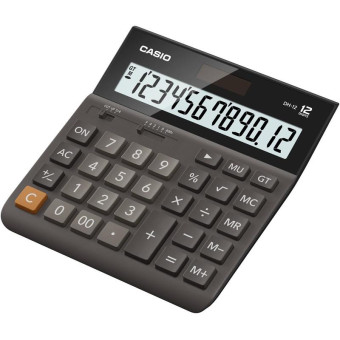 Калькулятор настольный ПОЛНОРАЗМЕРНЫЙ Casio DH-12-BK-S-EH 12-разрядный черный