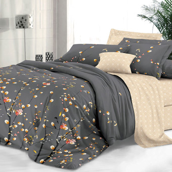 Постельное бельё Эльф Ханами евро сатин 70x70 см