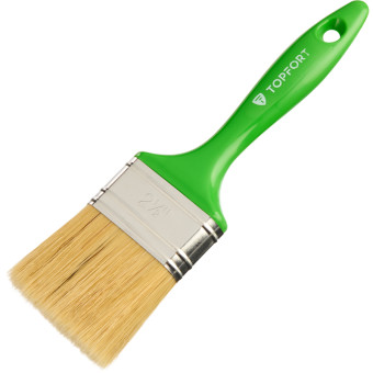 Кисть малярная плоская TOPFORT Uni из смешанной щетины 63x15 мм с  пластиковой рукояткой