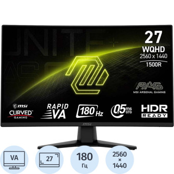 Монитор 27" MSI MAG 274CQF черный (9S6-3CE31T-015)