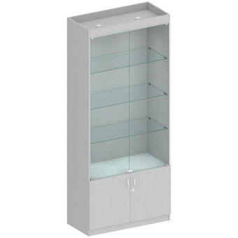 Витрина для товаров 1-1 (серый/прозрачный, 900х420х2100 мм)