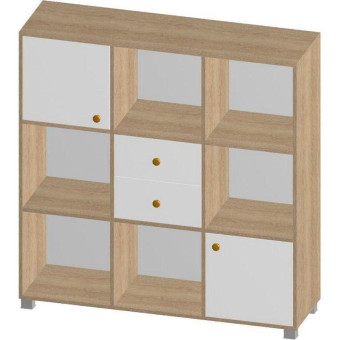 Стеллаж детский Диагональ М-725 (дуб сонома/белый, 1198х353х1243 мм)