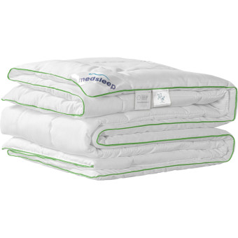 Одеяло евро макси Medsleep Dao 220x240 см стёганое с кантом белое (1014.00266)