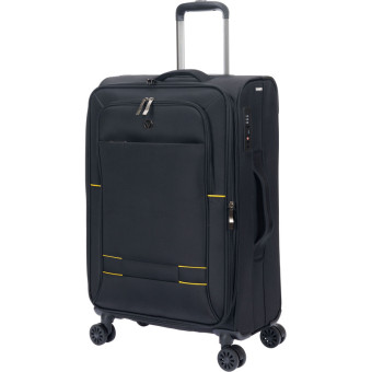 Чемодан Torber Brosno размер M 56 л из нейлона чёрный