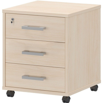 Тумба подкатная Арго АТЛ-03 с замком (бук, 440х450х580 мм, 3 ящика)