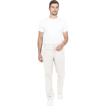 Брюки медицинские мужские белые (размер 48, рост 170-176)