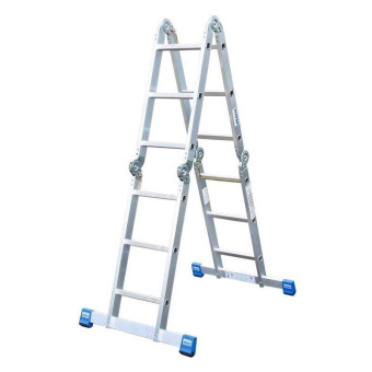 Лестница-трансформер Krause Stabilo алюминиевая четырехсекционная 4x3 ступени (123510)