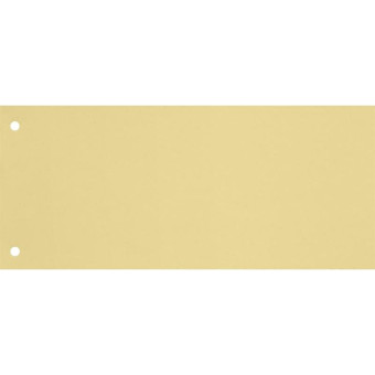 Разделитель листов Комус картонный 100 листов желтый (105x240 мм)