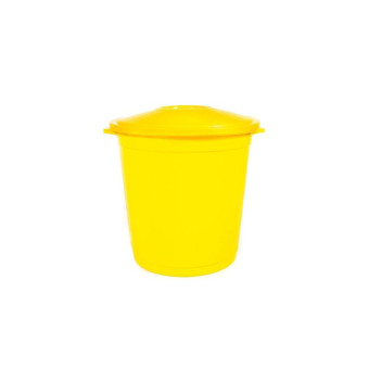 Ведро для медицинских отходов СЗПИ класса Б желтое 35 л (10 штук в упаковке)