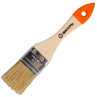 Кисть малярная Вихрь из натуральной щетины 38 мм с деревянной рукояткой (73/3/4/2)