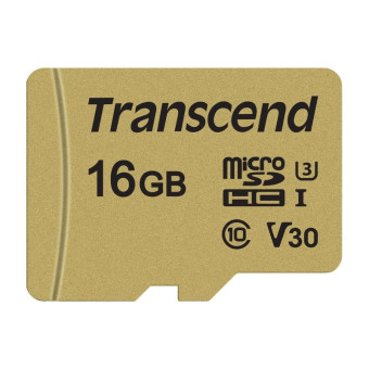 Карта памяти Transcend micro SDHC 16 Gb Class 10 (U3) (TS16GUSD500S)