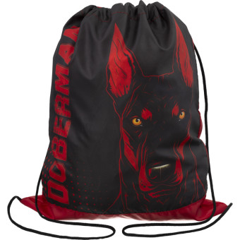 Мешок для сменной обуви Doberman 420х340 мм чёрный с ручками