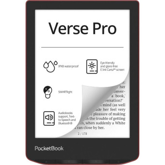 Электронная книга PocketBook 634 Verse Pro 6 дюймов красная (PB634-3-WW)