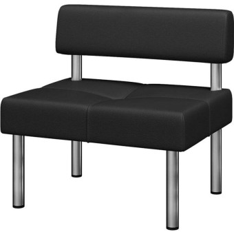 Модуль прямой Balance Bu1 одноместный черный (искусственная кожа)