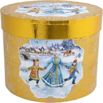 Коробка подарочная Magic Pack Зимние забавы 18x18x14 см