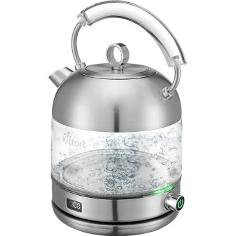 Чайник электрический Kitfort КТ-6172 серебристый