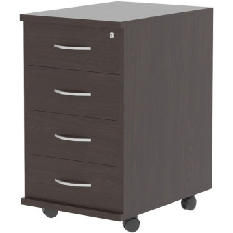 Тумба подкатная Imago ТМ-4.A с замком (венге магия, 412x450x702 мм, 4 ящика)