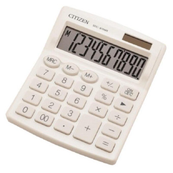Калькулятор настольный компактный Citizen SDC810NRWHE 10-разрядный белый