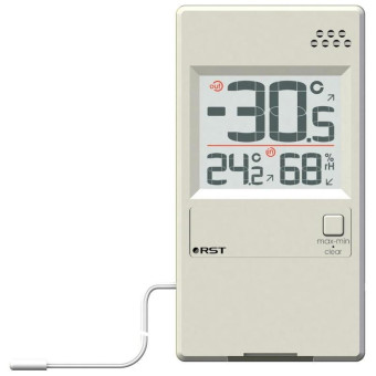 Термогигрометр с выносным термосенсором RST 01595 слоновая кость