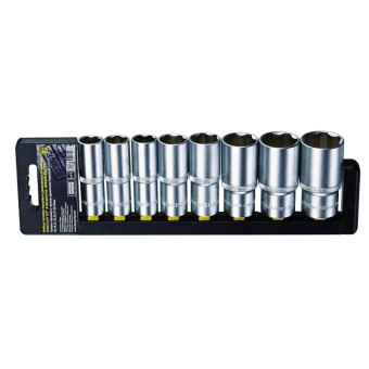 Набор головок торцевых удлиненных Berger SuperLock 1/2 дюйма 18-32 мм 8 штук (BG2031)