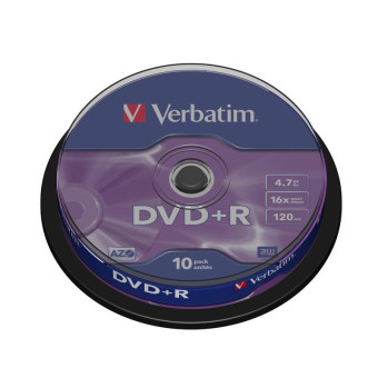 Диск DVD+R Verbatim 4,7 GB 16x (10 штук в упаковке)