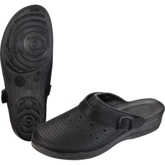 Сабо Яна женские из натуральной кожи черные (размер 39)