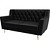 Диван двухместный Horeca Брайтон 2 Люкс чёрный экокожа