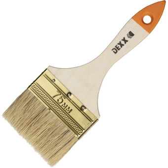 Кисть малярная плоская Dexx из натуральной щетины 75x9 мм (0100-075_z02)