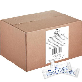 Соль порционная Деловой Стандарт Экстра в стиках по 1 г (5000 штук в упаковке)