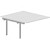 Стол письменный Strike UNN2TPG148BLAL 2 рабочих места (белый,  1380х780х750 мм)