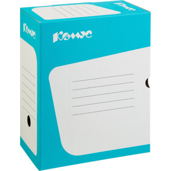Короб архивный из гофрокартона Комус 320x260x150 мм бирюзовый до 1500  листов