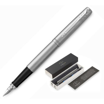 Ручка перьевая Jotter FP Stainless steel CT цвет чернил синий цвет корпуса серебристый (артикул производителя 2030946)