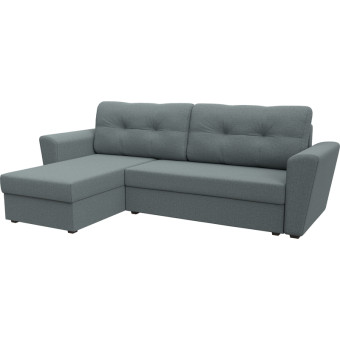 Диван-кровать угловой левый Комфорт Амстердам Лайт серый ткань