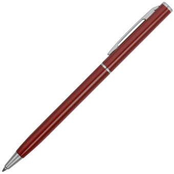 Ручка шариковая одноразовая автоматическая Максимум Атриум синяя (красный корпус, толщина линии 0.7 мм)