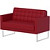Диван двухместный Chairman Варна красный (искусственная кожа)