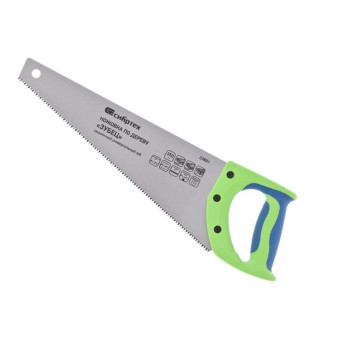 Ножовка по дереву 350 мм 7 TPI зуб 2D каленый зуб Сибртех Зубец (23801)