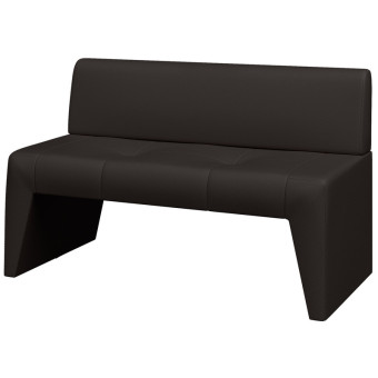 Модуль диван прямой двухместный Kit темно-коричневый (искусственная  кожа)