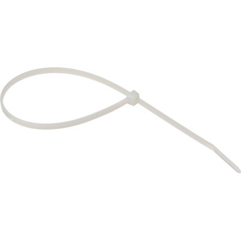 Хомут (стяжка) пластиковый TOPFORT 250х3.6 мм белый 100 штук