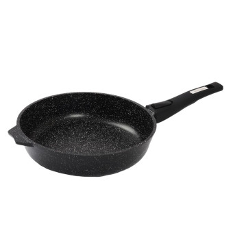 Сковорода Мечта Гранит black Induction Pro алюминий/гранитное покрытие  со съемной ручкой 28 см