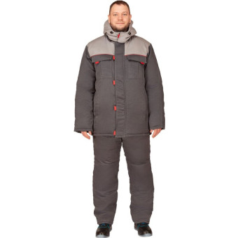 Костюм рабочий зимний мужской Фаворит-КБР серый (размер 52-54, рост 170-176)