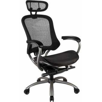 Кресло для руководителя Easy Chair Picasso-E черное (сетка/пластик/металл)