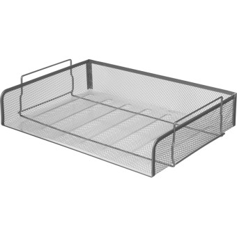 Лоток горизонтальный для бумаг Attache металлический серебристый поперечный