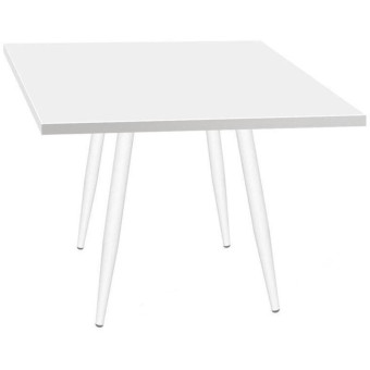 Стол обеденный Sheffilton SHT-TU14 (белый муар/белый, 800х800х745 мм)