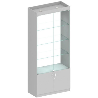 Витрина для товаров 1-2 (серый/прозрачный, 900х420х2100 мм)