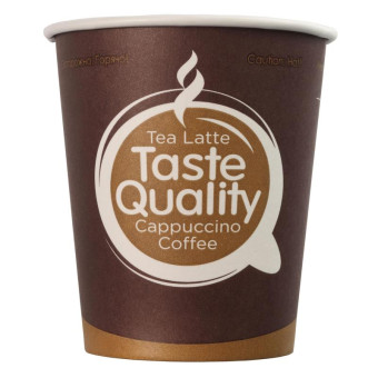 Стакан одноразовый бумажный 200/250 мл коричневый 50 штук в упаковке TasteQuality