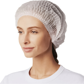 Шапочка одноразовая Шарлотта SMZ белая (500 штук в упаковке)