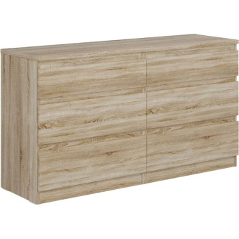 Комод Кастор (дуб сонома, 1297х396х714 мм, 6 ящиков)